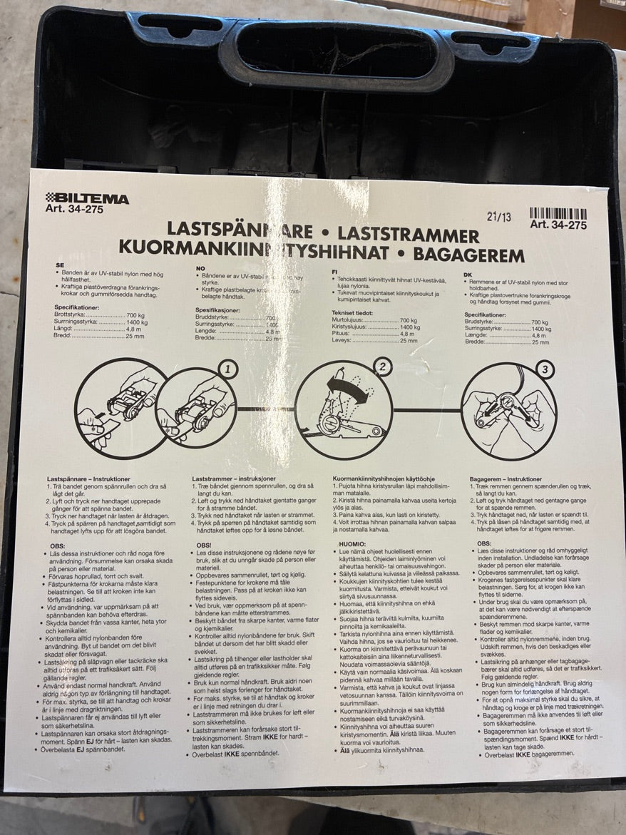 Bagagerem / laststrammer
